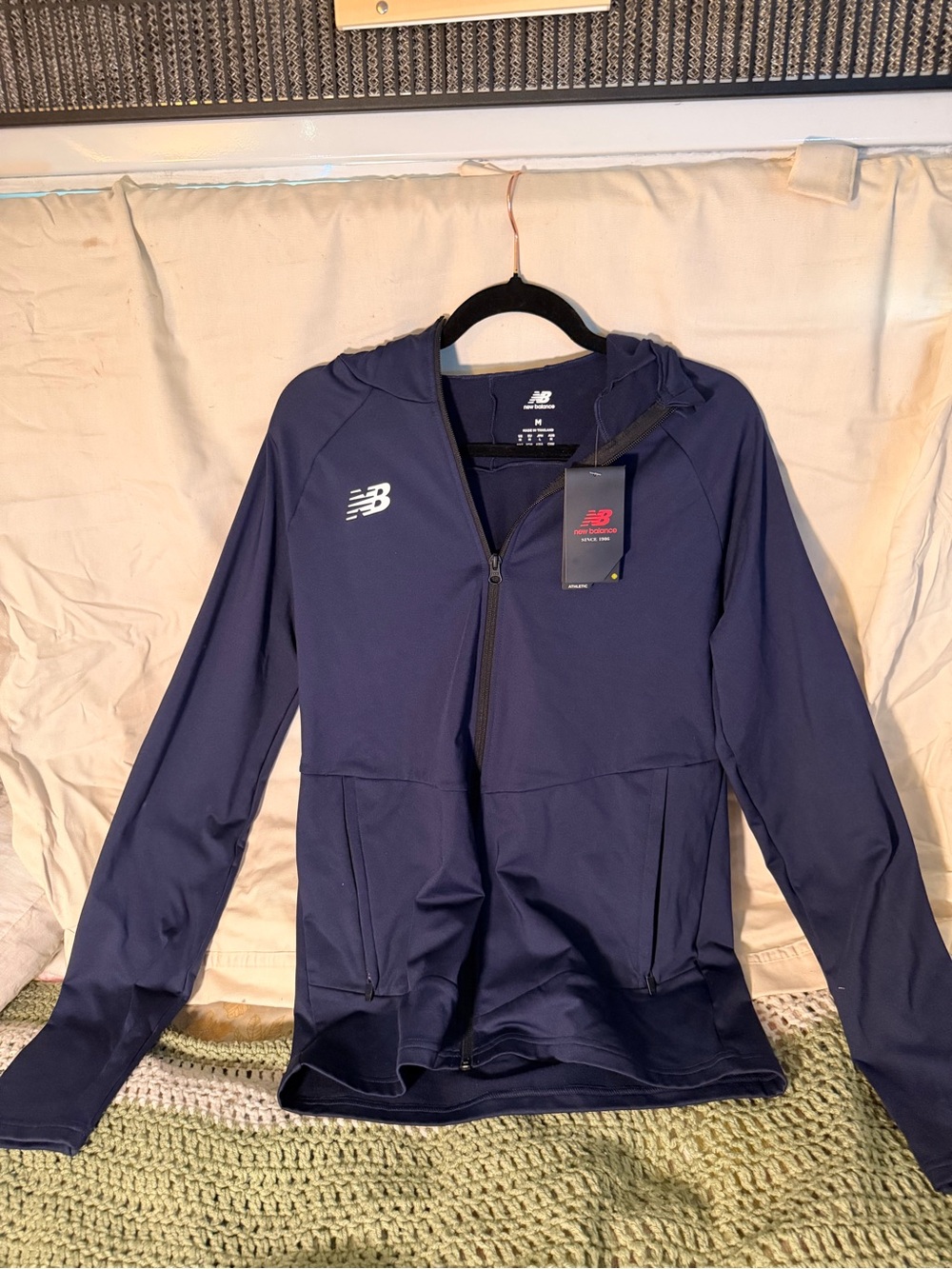 New Balance Navy Hooded Zip Jacket